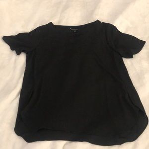 Black short sleeve blouse